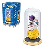 Koyae Astronaut Micro Bausteine Bausatz mit Staubschutz und LED-Beleuchtung, 3 Set DIY Mini Nano Bricks Konstruktionsspielzeug