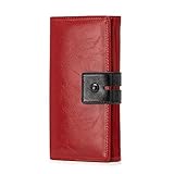 Damen-Geldbörse aus weichem Leder, große Kapazität, mit Reißverschlusstasche, mehrere Kartenfächer und Münzgeldbörse mit Reiß