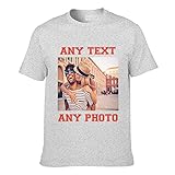 Bedruckte benutzerdefinierte Erwachsene T-Shirts Personalisierte Kurzarm Jedes Foto Jeder Text Erstellen Sie Ihr eigenes DIY-Design Tolles Geschenk Mehrere Farben Mehrere Größen zur Ausw