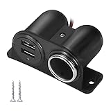 Trintion Zigarettenanzünder USB Ladegerät Kfz Ladegerät 12V/24V 2-Port USB Auto Ladegerät kompatibel mit iPhone Samsung Huawei U