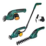 LZQ Akku Grasschere Strauchschere Set 2in1 inkl. Räder und Griff Rasenschere Rasenmäher & Elektrische Gartenwerkzeuge Gras-Schere Strauchtrimmer Heck