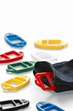 SUPI Sockenklammern Sockenclips Sockenhalter - cleveres Patent aus Finnland - stoffschonend - 15 Stück - je 5 in Einer Farbe - DREI Verschiedene Sortierungen zur W