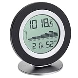 TFA Dostmann WeatherHub Digitales Barometer-Thermometer-Hygrometer Cosy BARO, Wetterstation, mit Grafikübersicht, schwarz, L B 20 (77) x H 104 (111)