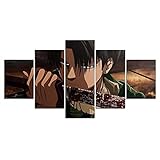 VYQDTNR 5 Panel Segeltuch HD-Druck Große Abstrakte Japanischer Anime Bild Poster Gemälde Wandkunst für Zuhause Dekorationen Wand Dekoration- 200x100