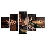 VYQDTNR 5 Panel Segeltuch HD-Druck Große Abstrakte Japanischer Anime Bild Poster Gemälde Wandkunst für Zuhause Dekorationen Wand Dekoration- 200x100