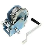 DWT-Germany 101342 10 m 450 kg Handseilwinde CE Stahlseil Ratschen Mechanismus Seilwinde Hand Winde Bootsw
