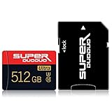 512GB Micro SD-Karte 512 GB Klasse 10 Speicherkarte 512 GB Hochgeschwindigkeits-Speicherkarte mit Adapter für Kamera, Telefon, Computer, Dashcam, Fahrtenschreiber, Tablet, D