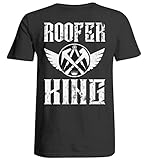 Dachdecker T-Shirt/Rooferking - Übergrößenshirt -3XL-Tief Schw