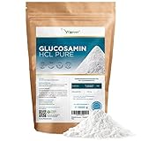 Glucosamin HCL Pure - 1000 g (1 kg) reines Pulver ohne Zusätze - Aus pflanzlicher Fermentation - Laborgeprüft - Vegan - Hochdosiert - Premium Q