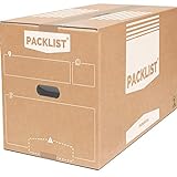 PACKLIST Umzugskartons 10 Stück 550 x 350 x 380 mm Karton Box + APP Inventarisierung - Moving Boxes - Anpassbare Umzugskartons. Hochwertige Kartons, UMWELTFREUNDLICH und FSC-Zertifiziert Kartons Umzug