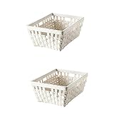IKEA Knarra Korb (2 Stück, 15 x 11 ½ x 6 ¼, weiß)