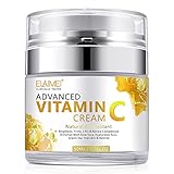 Vitamin C Gesichtscreme mit Hyaluronsäure, Anti-Aging & Anti Falten Creme für Gesicht Hals und Körper, Tag und Nacht Face Feuchtigkeitscreme Creme für Frauen und M