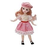 Simulations Puppe, Simulations Minipuppe Mit Kleid,Prinzessin Puppe Realistische Figur Modell Spielzeug Für Mädchen,Modepuppen Süße Kleine Mädchen Puppe Für 3+ Jahre Alte Mädchen Geburtstags Geschenk