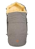 Kaiser 6514290 Premium Lammfell Fußsack für Joolz, denim grey, g
