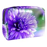 Tragbare Make-up-Tasche mit Reißverschluss, Reise-Kulturbeutel für Damen, praktische Aufbewahrung, Kosmetiktasche, Herbstaster, V