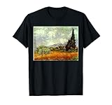 Vincent Van Gogh-Weizenfeld mit Zypressen Retro T-S