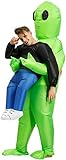 Aufblasbares Kostüm Alien Aufblasbares Kostüm Halloween Grün Carry Me Kostüm Herren Cosplay Kostüm Cosplay Outfit Halloween Party Schmuck von Tisch Haus und Garten (Erwachsene)