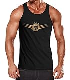 MoonWorks® Herren Tanktop Deutschland Fußball EM-Shirt 2021 Fußballeuropameisterschaft Deutschlandshirt mit Bundesadler schwarz XL