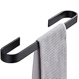 DSFGS Bad Handtuchring Regal Durchschlagfreier Platz Aluminium Einzelstangen Wandmontierte Küche Toilette Hotel Badetuchhalter 9,8'bis 23,6',Black-35cm/13.8'