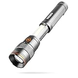 NEBO Franklin Slide NEB-WLT-0025-G Taschenlampe und Arbeitsleuchte, 500 Lumen, wiederaufladbar, 7 Leuchtmodi mit Magnetfuß, Schw