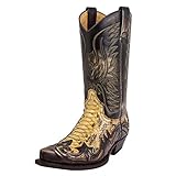 JJyy Python Western Boot Colorblock Stickerei Herren Stiefel Mode Modern S