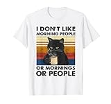 I Hate Morning People Shirt And Mornings And People Katze T-S