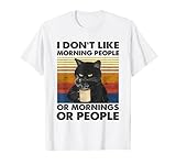 I Hate Morning People Shirt And Mornings And People Katze T-S