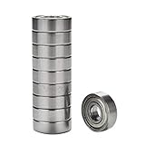 High-Speed-Kugellager 10Pcs Edelstahl Skateboard-Lager Roller Scooter Kugellager Skate Räder Silber for ABEC 7 608ZZ Skateboard Bearings Für Skateboard (Size : 10PCS)