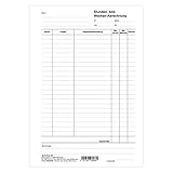 Stunden- bzw. Wochenabrechnung DIN A5 2-fach durchschreibend Block á 50 S