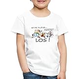 Spreadshirt Asterix und Obelix Sport Spruch Kinder Premium T-Shirt, 110-116, Weiß