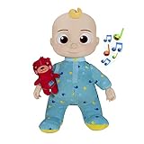 CoComelon CMW0146 Mitsing-Puppe Schlafenszeit JJ, Plüsch-Freund mit Musik und Teddy, offizielle deutsche Sprachversion, Spielzeug ab 18 M