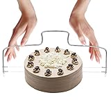 LDFV Tortenbodenschneider mit höhenverstellbarer gezahntem Schneidedraht,Rostfreier E