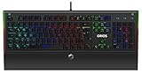 Speedlink Orios RGB Opto-Mechanical Gaming Keyboard - Opto-Mechanische Gaming Tastatur mit RGB-Beleuchtung, 9 Beleuchtungs-Modi, Red Switches, Anti-Ghosting, schw