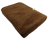 Zaloop 100% Schurwolle Merino Wolldecke Decke Wohndecke Bettdecke Tagesdecke Wolle (ca. 140 x 200 cm, braun)