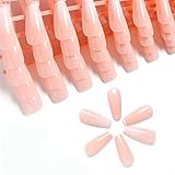 LIARTY 120 Pcs Französisch Falsche Nägel Lange Acryl Vollständige Abdeckung Pink Gefälschte Nägel Tipps Nägel Zum Aufkleben für Mädchen Lady