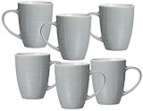 Ritzenhoff & Breker Kaffeebecher-Set Suomi, 6-teilig, je 310 ml, Grau-Blau,