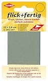 Kleiber 43080 Flick + fertig Selbstklebender Nylon Ausbesserungsflicken, 100% Polyamid, hellgrau, 25 x 5,8 x 0,02 cm , (145 cm²)