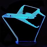 dekor lampe War Plane Fighter Aircraft Multi Military Jet Plane mit Power für geburtstag geschenk-7 wechselnde Farb