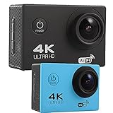 Action Cam 4K/1080P/60FPS 20MP Unterwasserkamera WiFi Anti-Shake Bildstabilisator Helmkamera 170 ° Weitwinkel Fernbedienung Und Zubehö