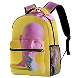 Z&Q Rucksack Rosa Pflaster Wasserdichter Schulrucksack Mädchen Jungen Teenager Jugendliche Daypack 29.4x20x40