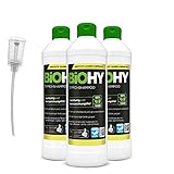 BiOHY Teppichshampoo (3x500ml Flasche) + Dosierer | Teppichreiniger ideal zur Entfernung von hartnäckigen Flecken | SPEZIELL FÜR WASCHSAUGER ENTWICKELT