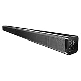 KUPVALON Soundbar 2.0 Kanäle, Bluetooth 5.0 Lautsprecher mit Fernbedienung mit USB-Stromversorgung, 40 W, Mini-Soundbar, Lautsprecher für TV, Heimkino, Schw