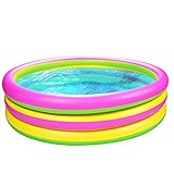 Joyjoz Kinder Planschbecken 150cm Gartenpool Aufblasbare Pool Kinder Schwimmbad Kinderpool Babypool Swimmingpool für Familien, Garten und O