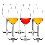 MICHLEY Unzerbrechliche Weingläser, 100% Tritan Kunststoff bruchsicher Weinbecher, BPA-frei, Spülmaschinenfest 360ml, 6er S