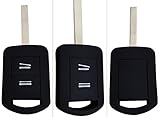 CK+ Opel Auto-Schlüssel Hülle Key Cover Case Etui Silikon für Astra Corsa C Meriva A Zafira Tigra B Vectra Signum Omega - Schw