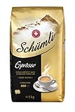 Schümli Espresso Ganze Kaffeebohnen (1kg, Stärkegrad 3/5, Premium Arabica) 1er Pack x 1kg