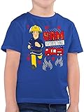 Feuerwehrmann Sam Jungen - Sam eilt zur Rettung - Scribble - 116 (5/6 Jahre) - Royalblau - sam Tshirt Kind 4 Jahre - F130K - Kinder Tshirts und T-Shirt für Jung