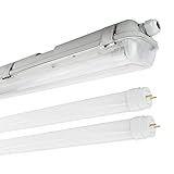 LED Feuchtraumleuchte Wannenleuchte T8 Röhre 840 Neutralweiß 4000K IP65 (150cm 2x22W)