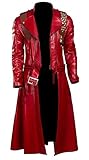 EU Fashions DMC Devil May Cry 5 Dante Cosplay Kostüm Roter Mantel, Aus Echtleder, XL