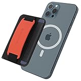 Sinjimoru Magnet Kartenhalter mit Handy Ständer, Handy Kartenetui kompatibel mit MagSafe Wallet Magnetic Card Holder mit Fingerhalter für iPhone 12 Pro/Pro Max & iPhone 13 Reihe. M-BGrip, C